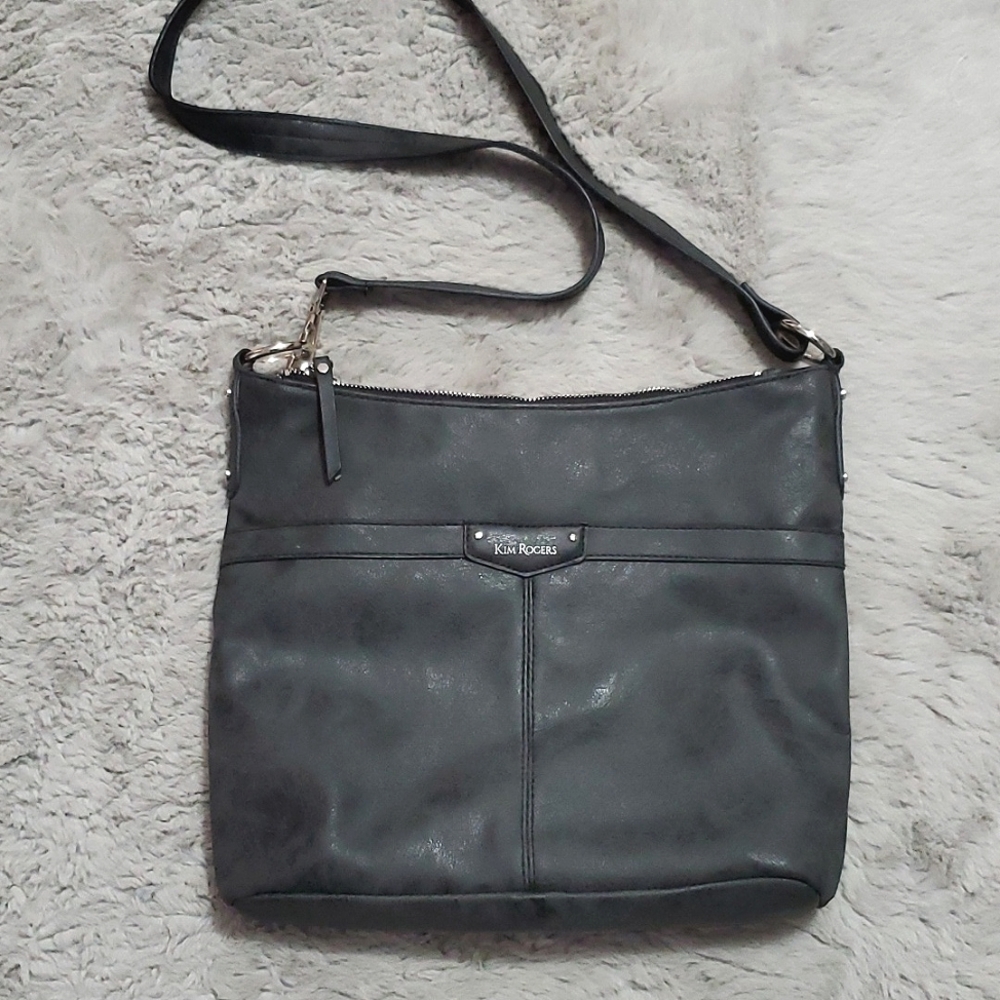 Kim Rogers crossbody bag with handmade painting design